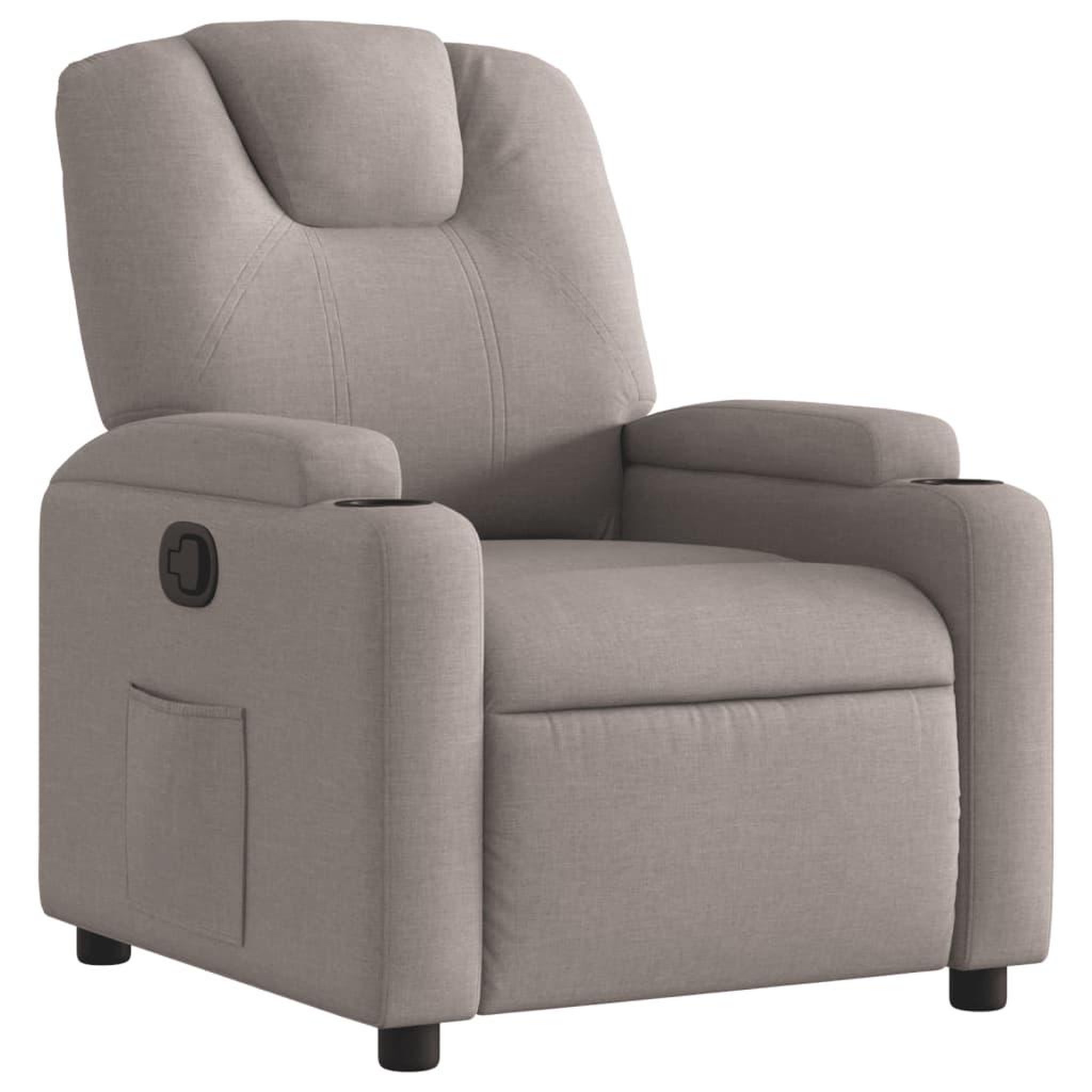 Voir la diapositive 2 : VIDAXL Fauteuil inclinable Taupe Tissu