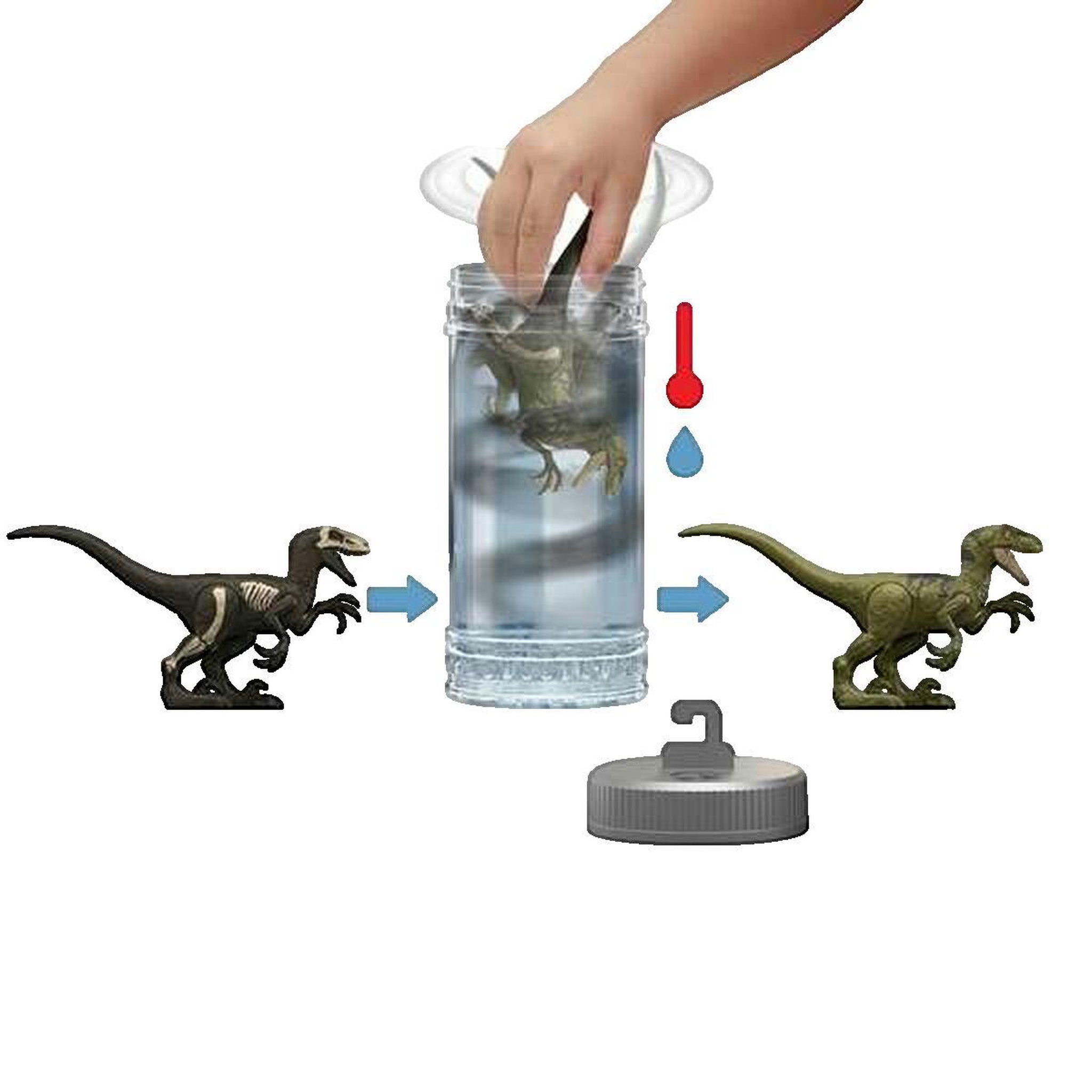 Voir la diapositive 2 : MATTEL Figurines Mattel Dino Color Reveal