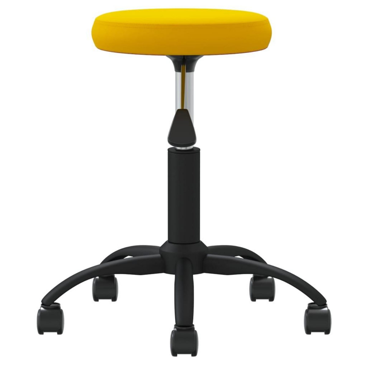 VIDAXL Chaise pivotante de bureau Jaune moutarde Velours