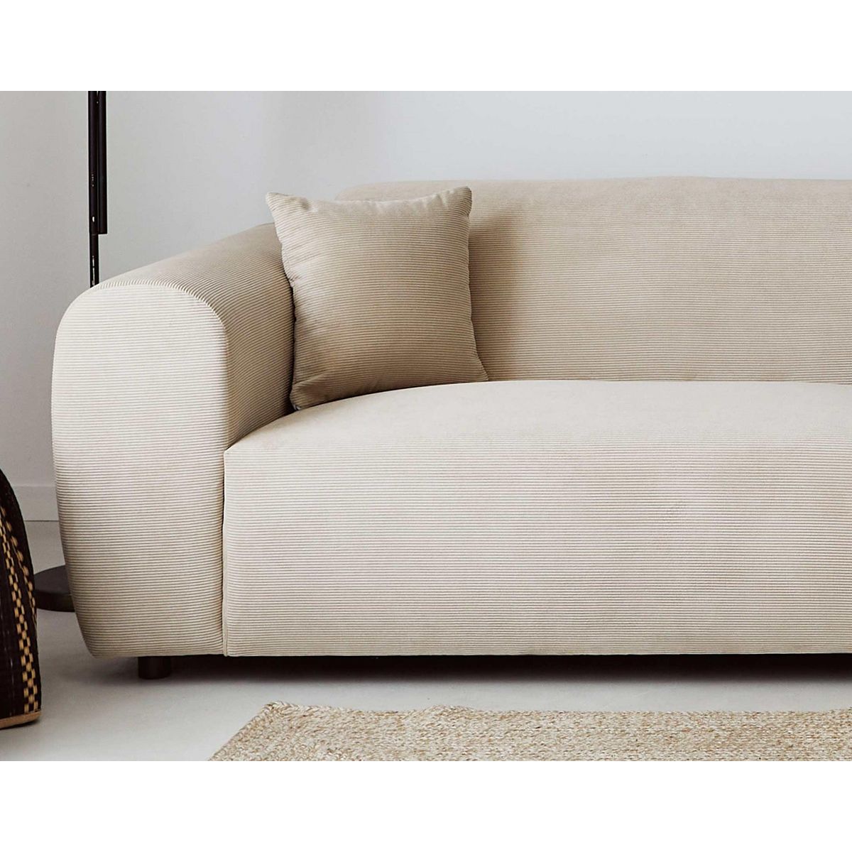 LISA DESIGN Aumance - canapé d'angle droit 4 places - en velours côtelé