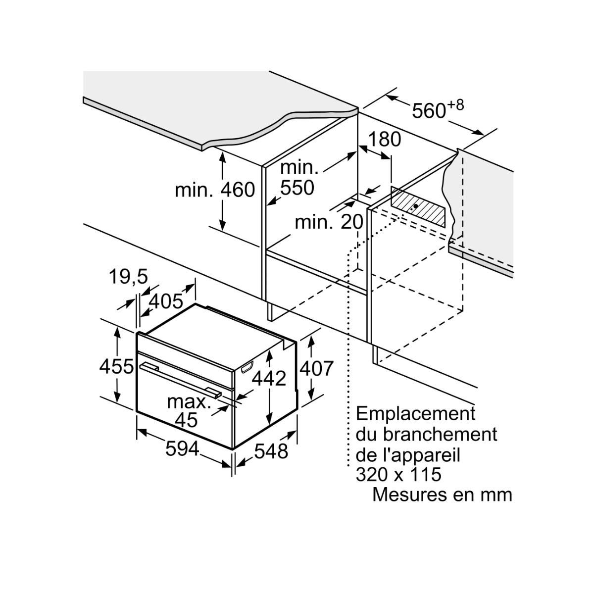 Siemens Four encastrable CM724G1B1 iQ700 Home Connect