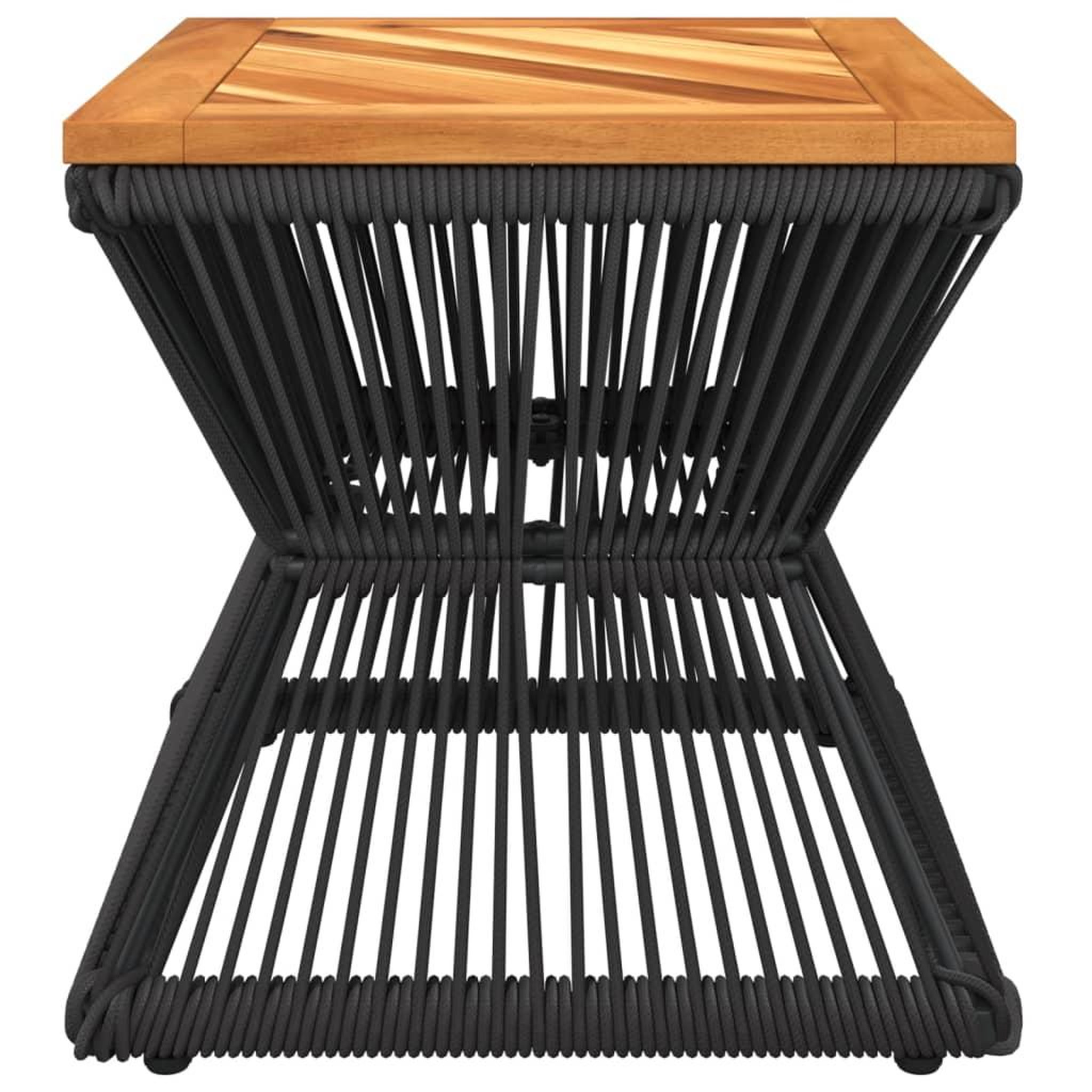 Voir la diapositive 5 : VIDAXL Table basse avec base en fil de fer noir bois d'acacia massif