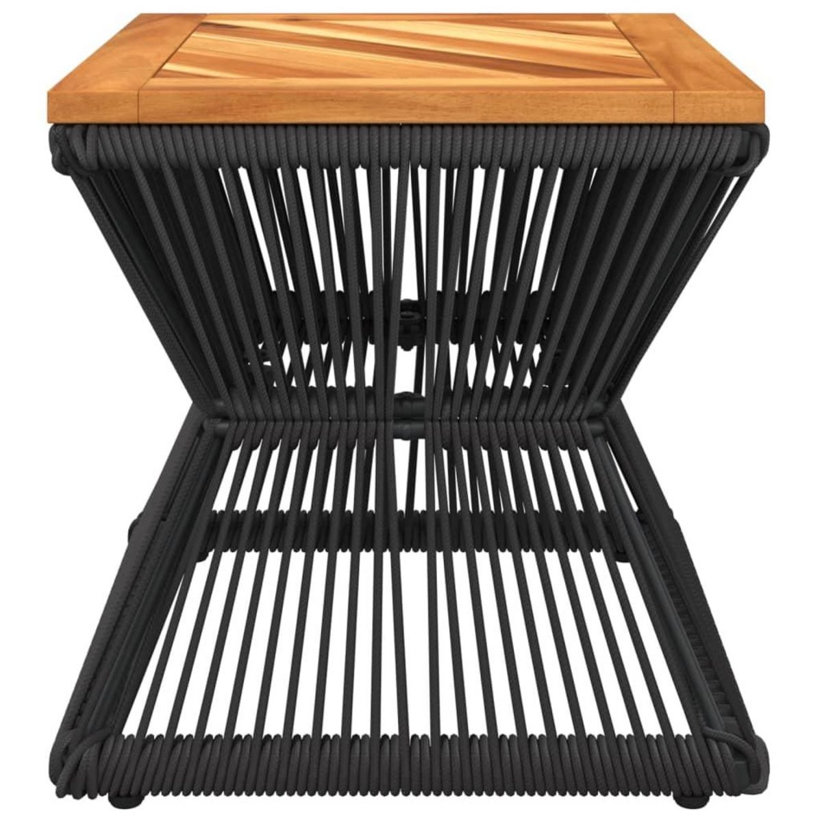 VIDAXL Table basse avec base en fil de fer noir bois d'acacia massif