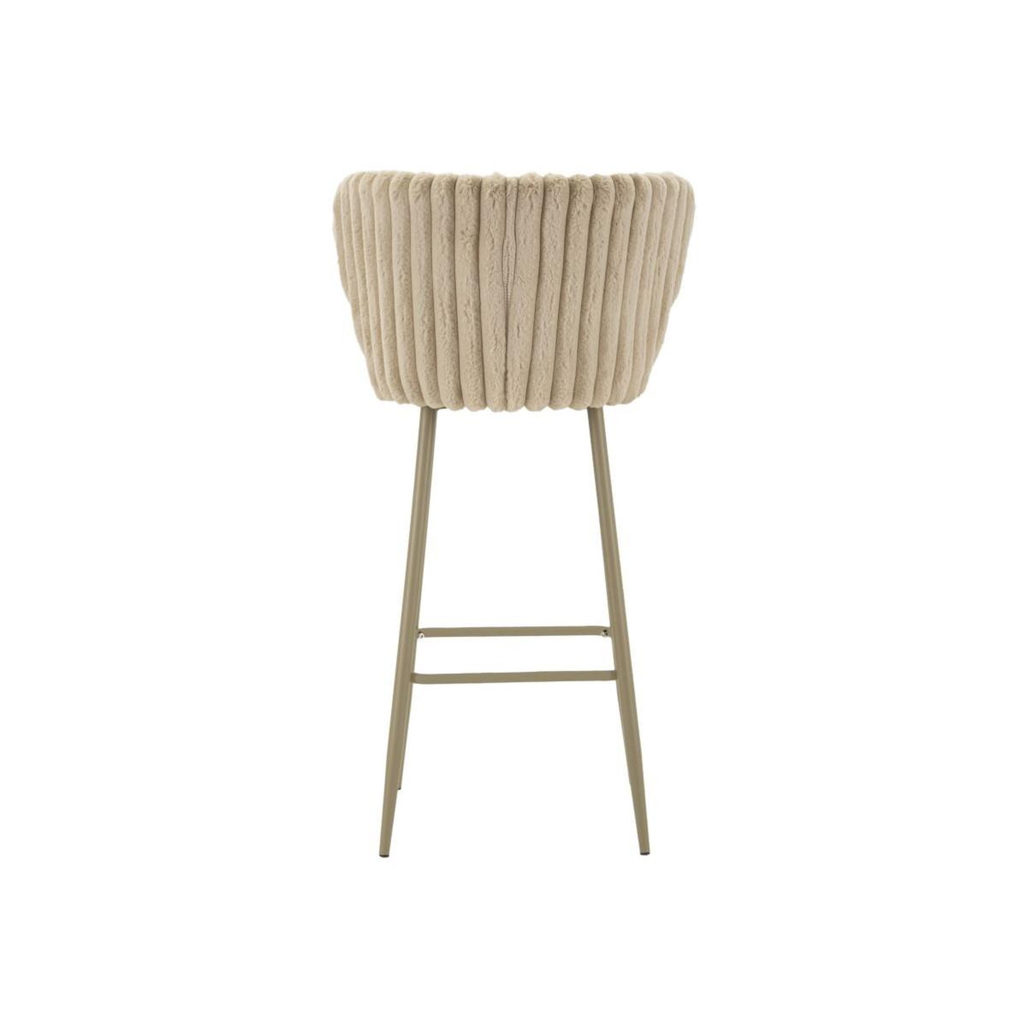 Voir la diapositive 5 : Paris Prix Lot de 2 chaises de bar design  alaska  106cm crème