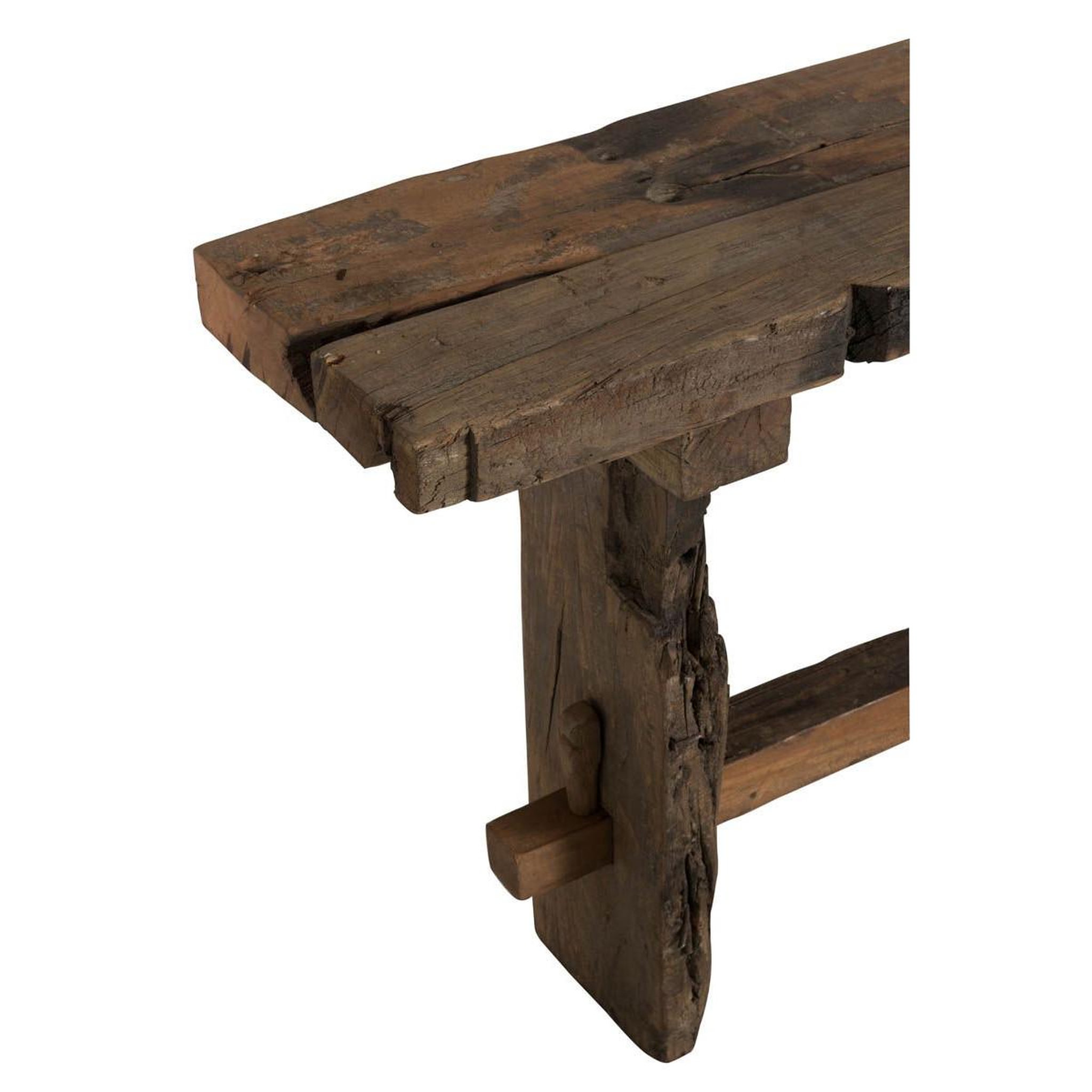 Voir la diapositive 3 : J-LINE Console vintage en bois  perceval  150cm marron