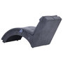 Voir la diapositive 4 : VIDAXL Chaise longue de massage avec oreiller Gris Similicuir daim