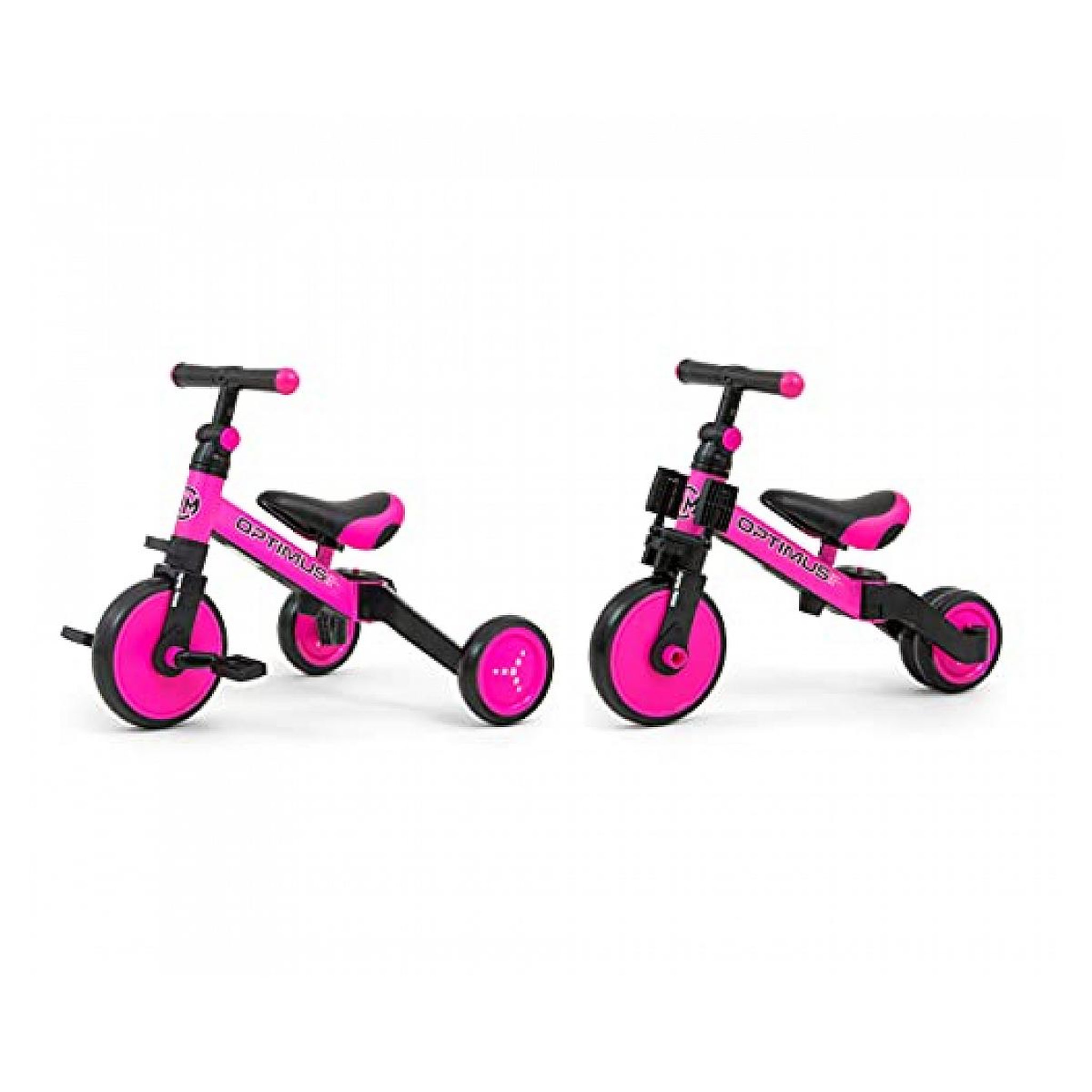 Voir la diapositive 2 : MILLY MALLY Ride On - Vélo 3en1 Optimus Rose