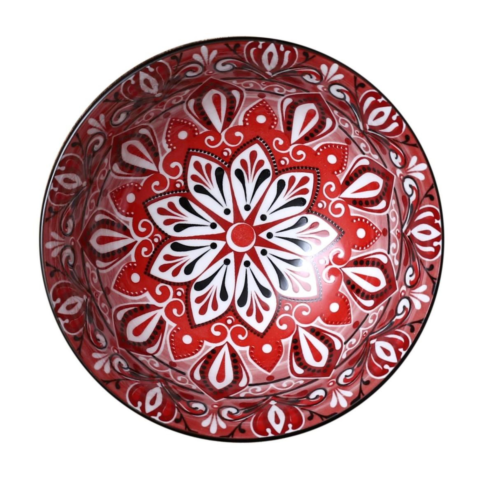 Voir la diapositive 2 : The Home Deco Factory Saladier en porcelaine  jaipur  21cm rouge