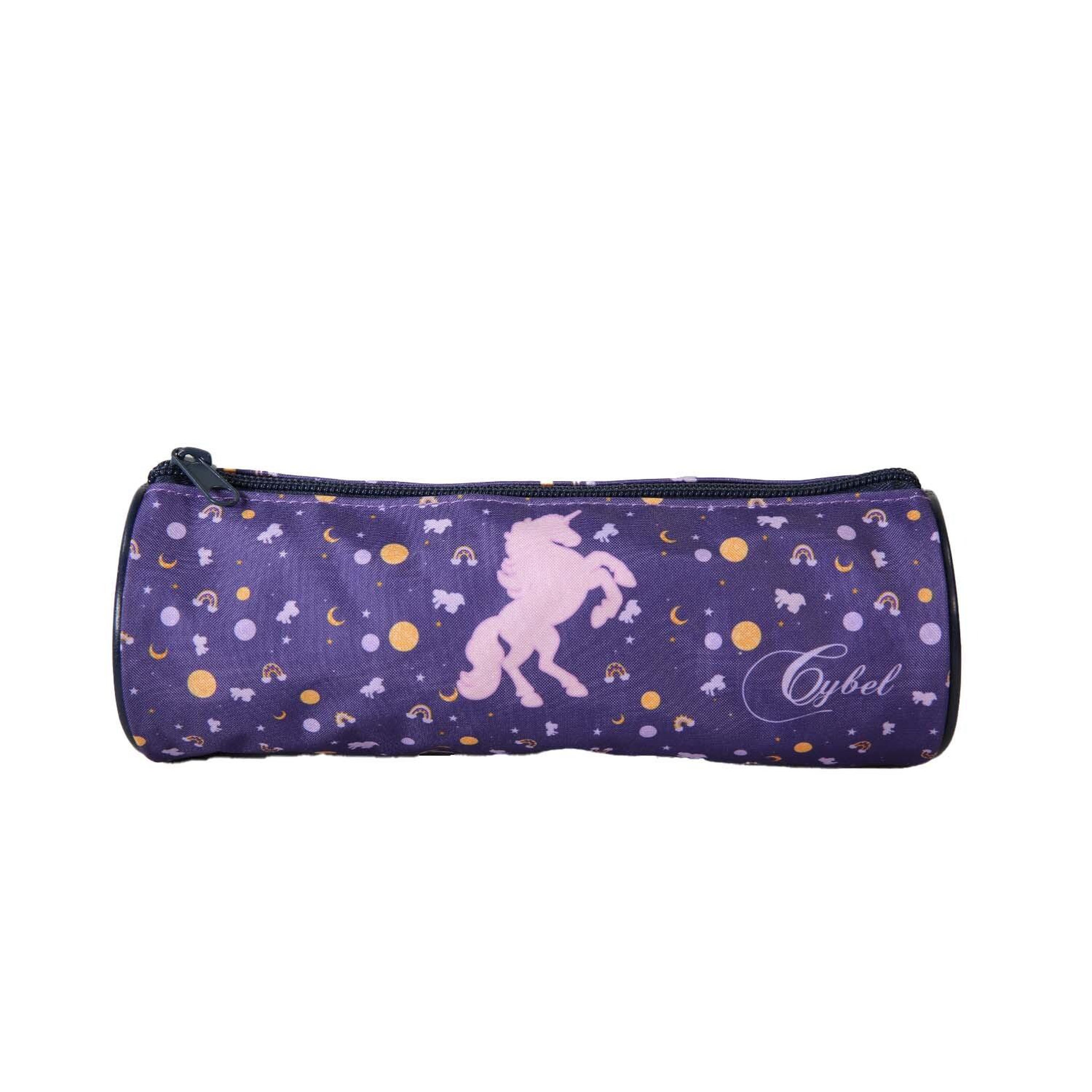 Bagtrotter Cybel - Trousse Scolaire Ronde - Violet - Fille - 1 Compartiment Zippé
