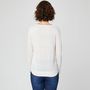 Voir la diapositive 2 : INEXTENSO Pull col v blanc femme