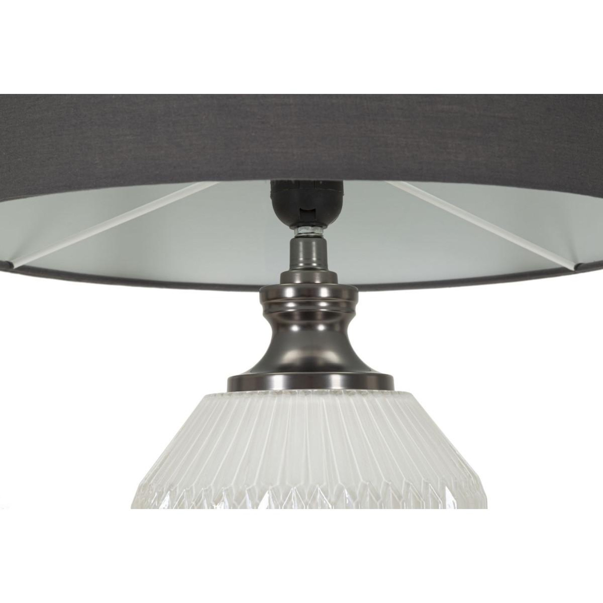 Voir la diapositive 2 : Paris Prix Lampe à poser en verre  brighty  65cm blanc & gris