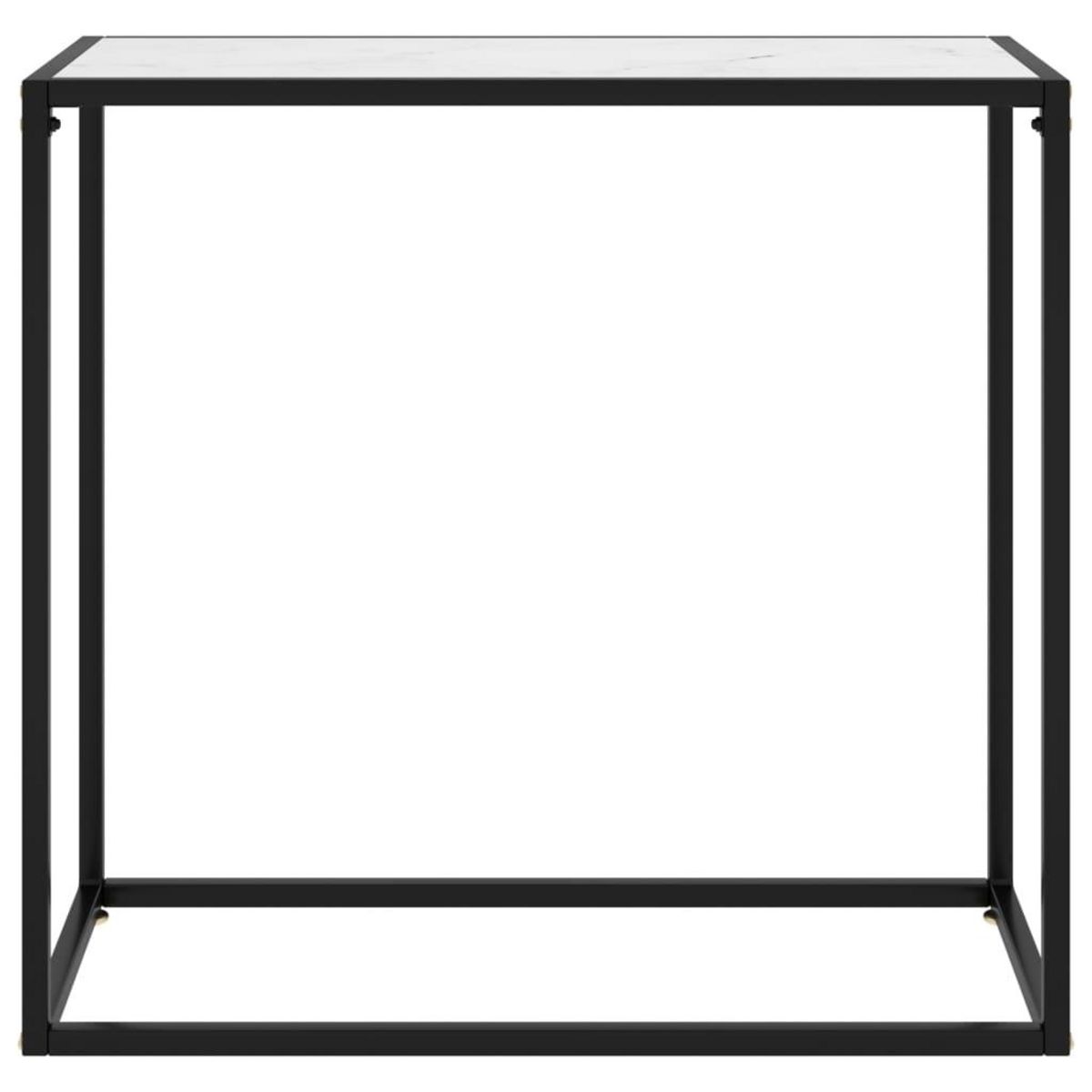 VIDAXL Table console Blanc 80x35x75 cm Verre trempe