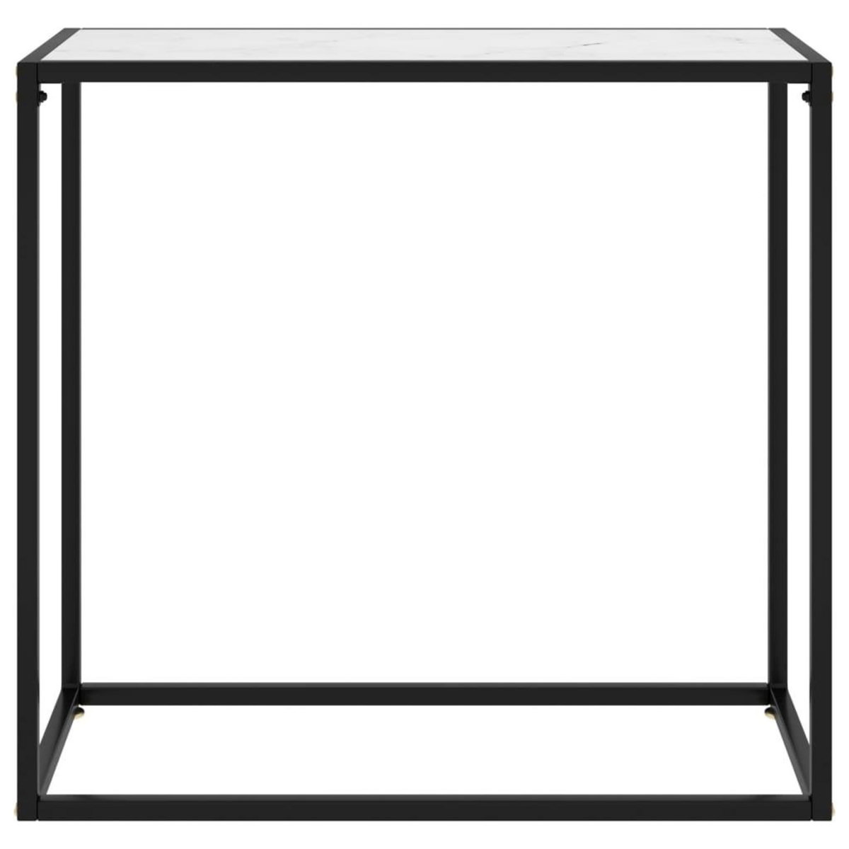 VIDAXL Table console Blanc 80x35x75 cm Verre trempe