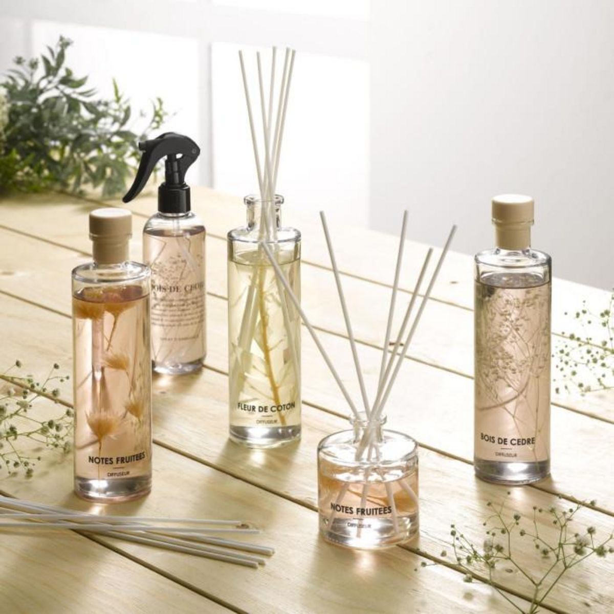 Paris Prix Lot de 3 Diffuseurs de Parfum  Botanica  240ml Multicolore