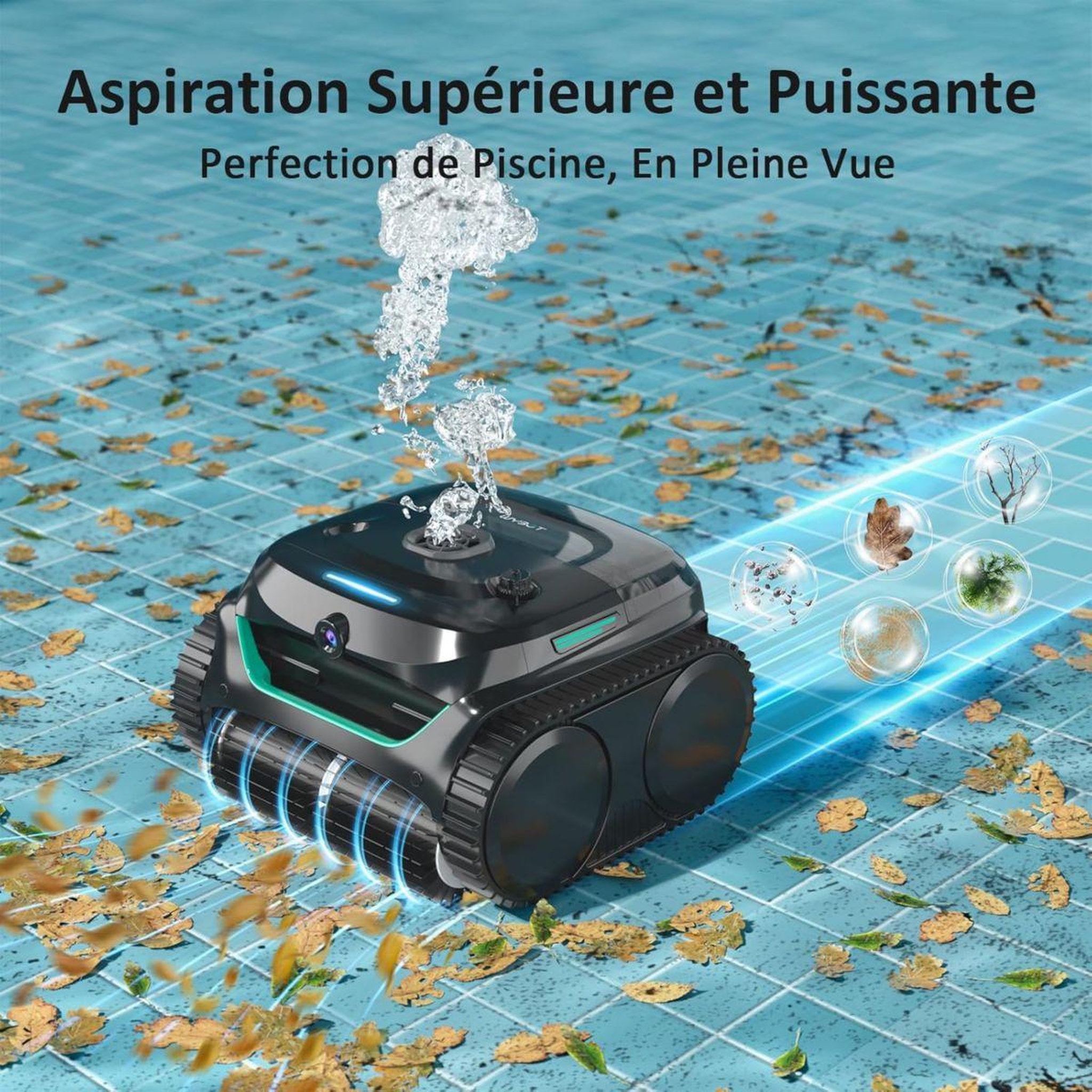 Voir la diapositive 2 : WYBOT Robot piscine c2 vision avec sonar