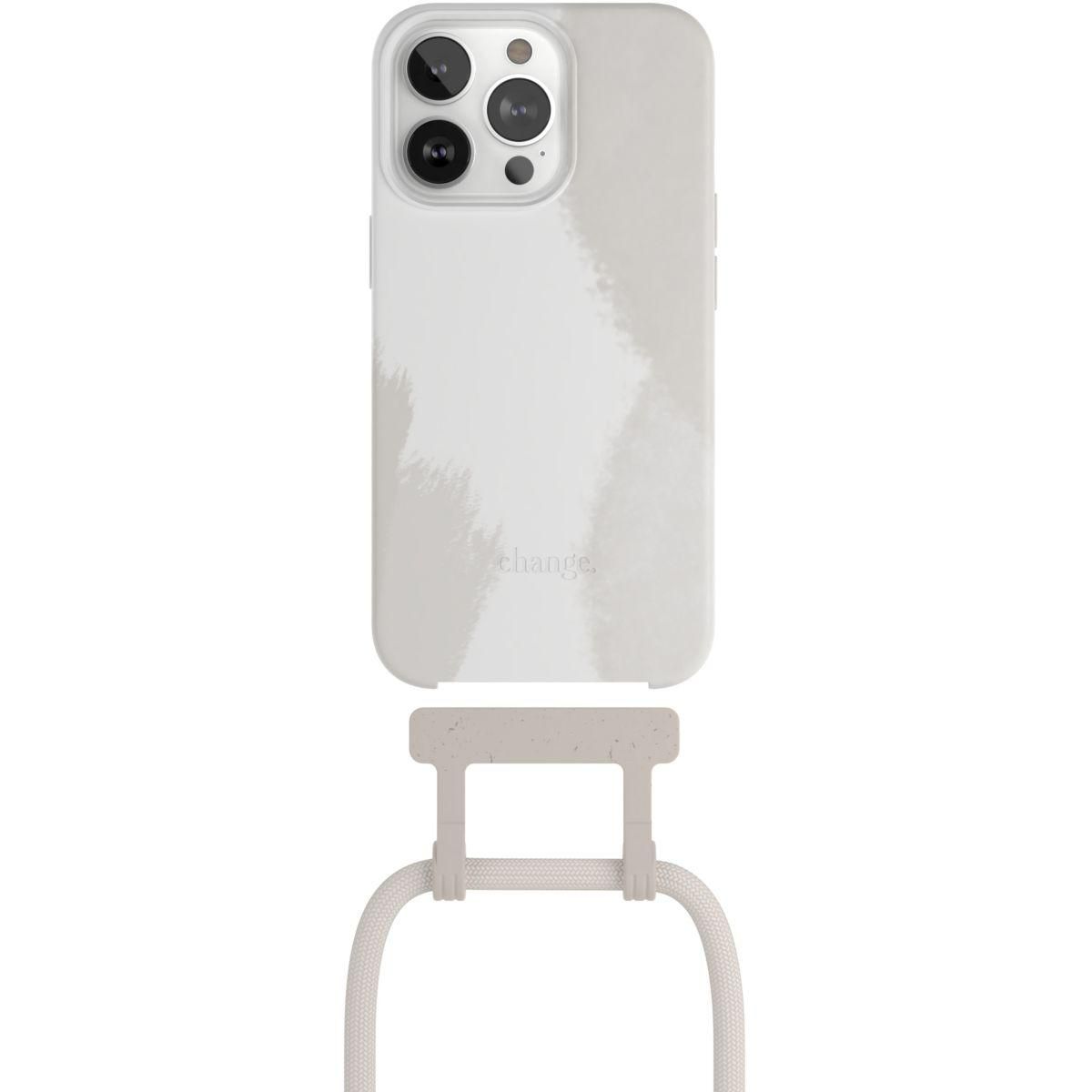 WOODCESSORIES Coque avec cordon iPhone 13 Pro Max Tour de cou blanc