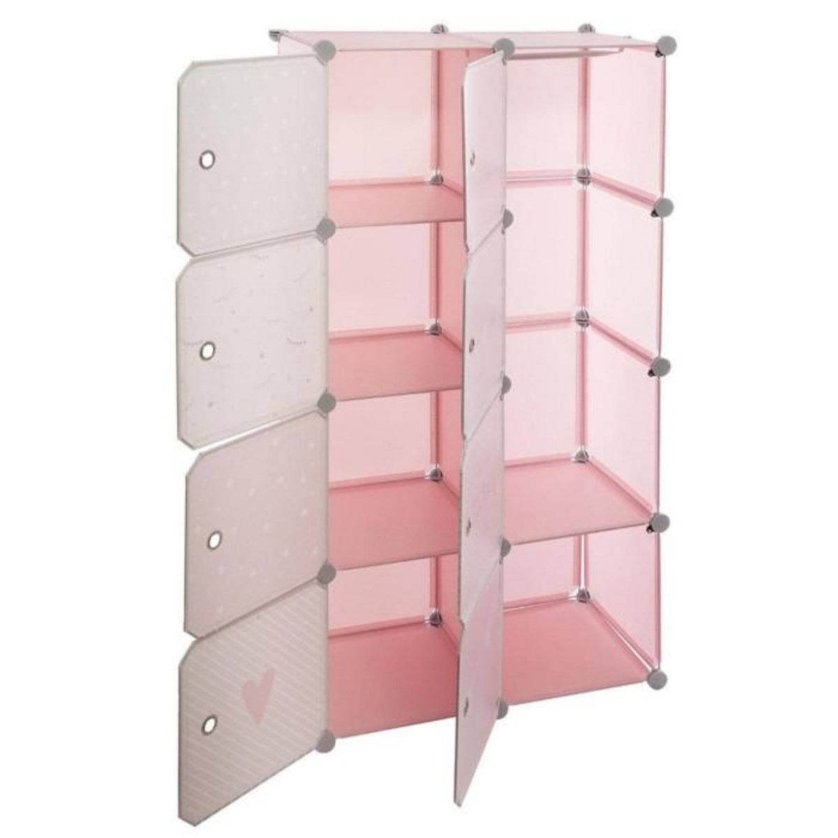 Atmosphera Kids Armoire Penderie Enfants  Univers  124cm Rose