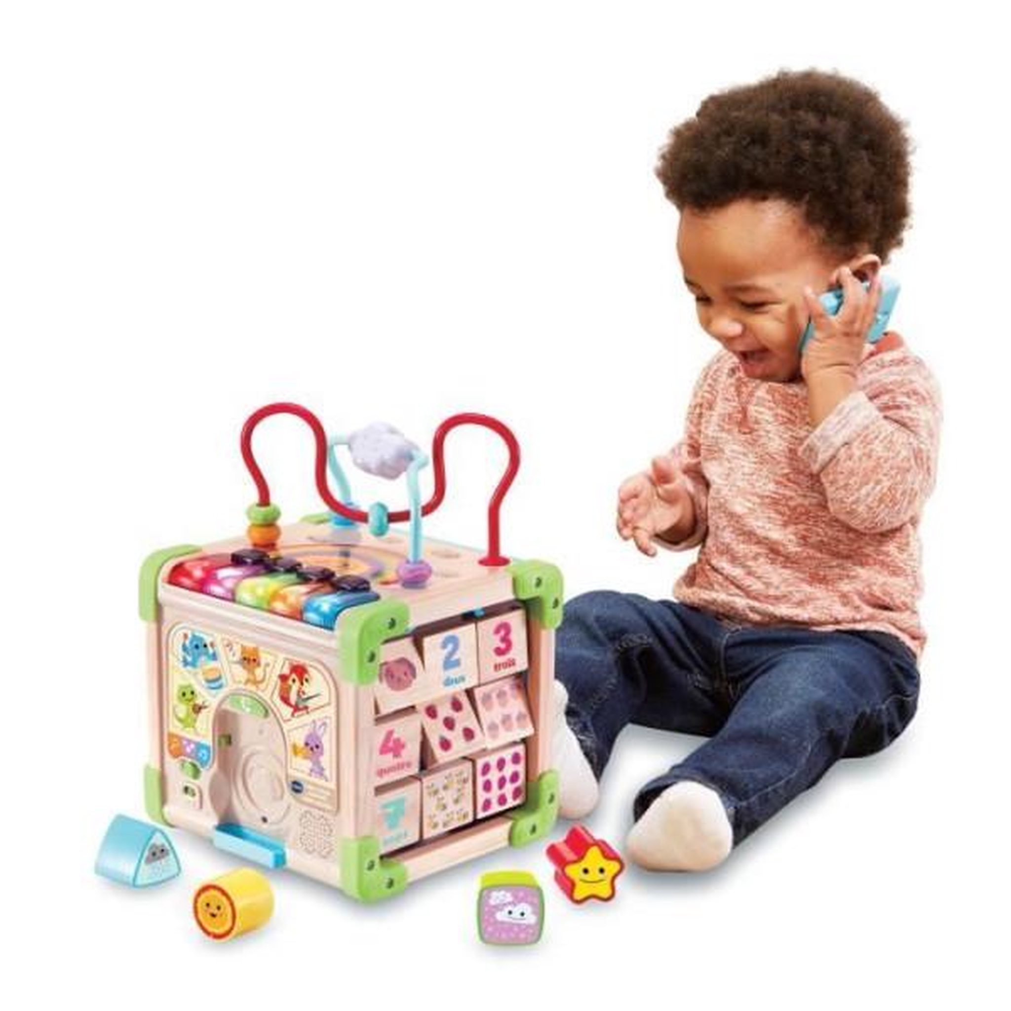 Voir la diapositive 6 : VTECH BABY Jouet interactif VTECH CUBE NATURE - Bois certifié FSC - Animaux musicaux - 9-36 mois