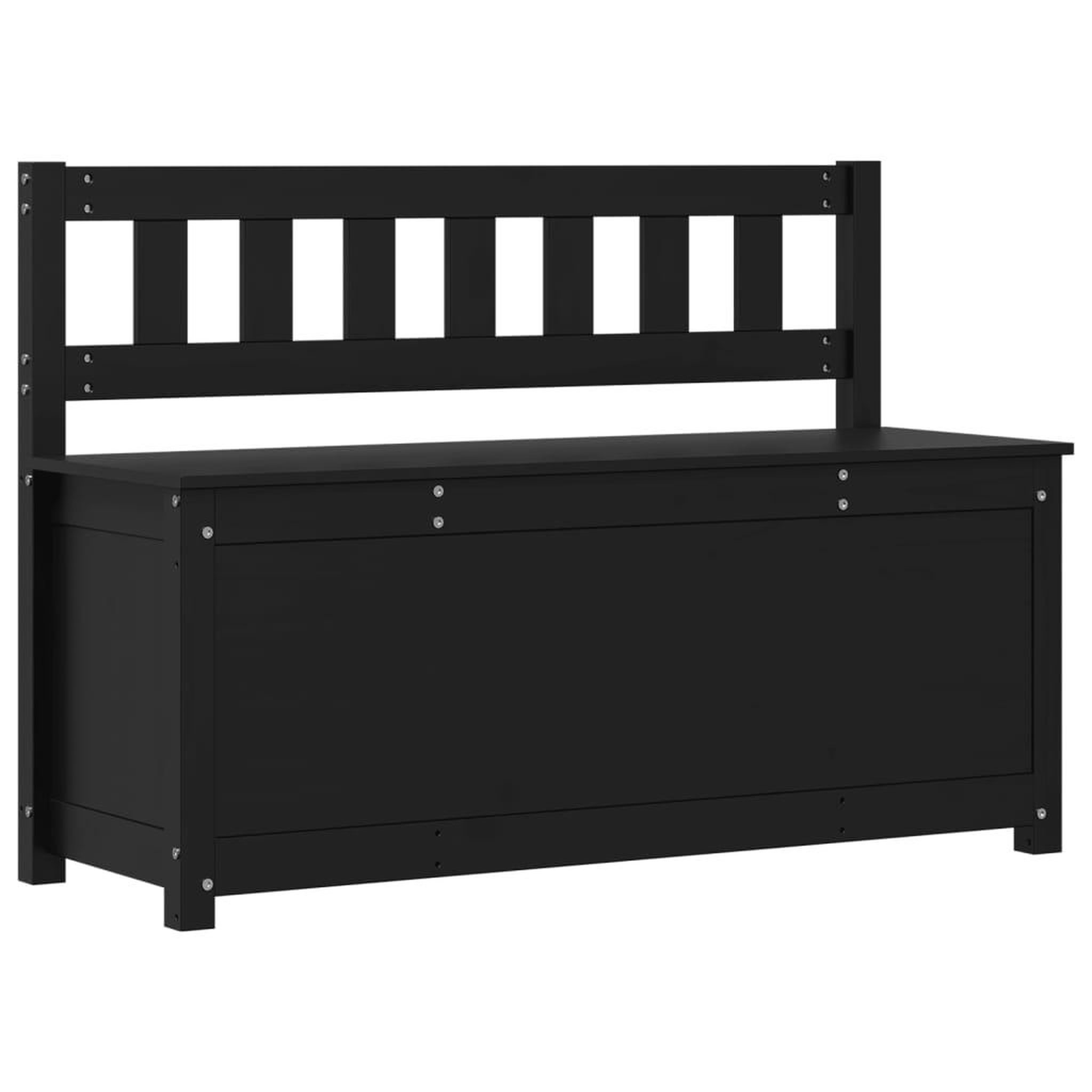 Voir la diapositive 2 : VIDAXL Banc Noir 110x41x76,5 cm Bois de pin massif