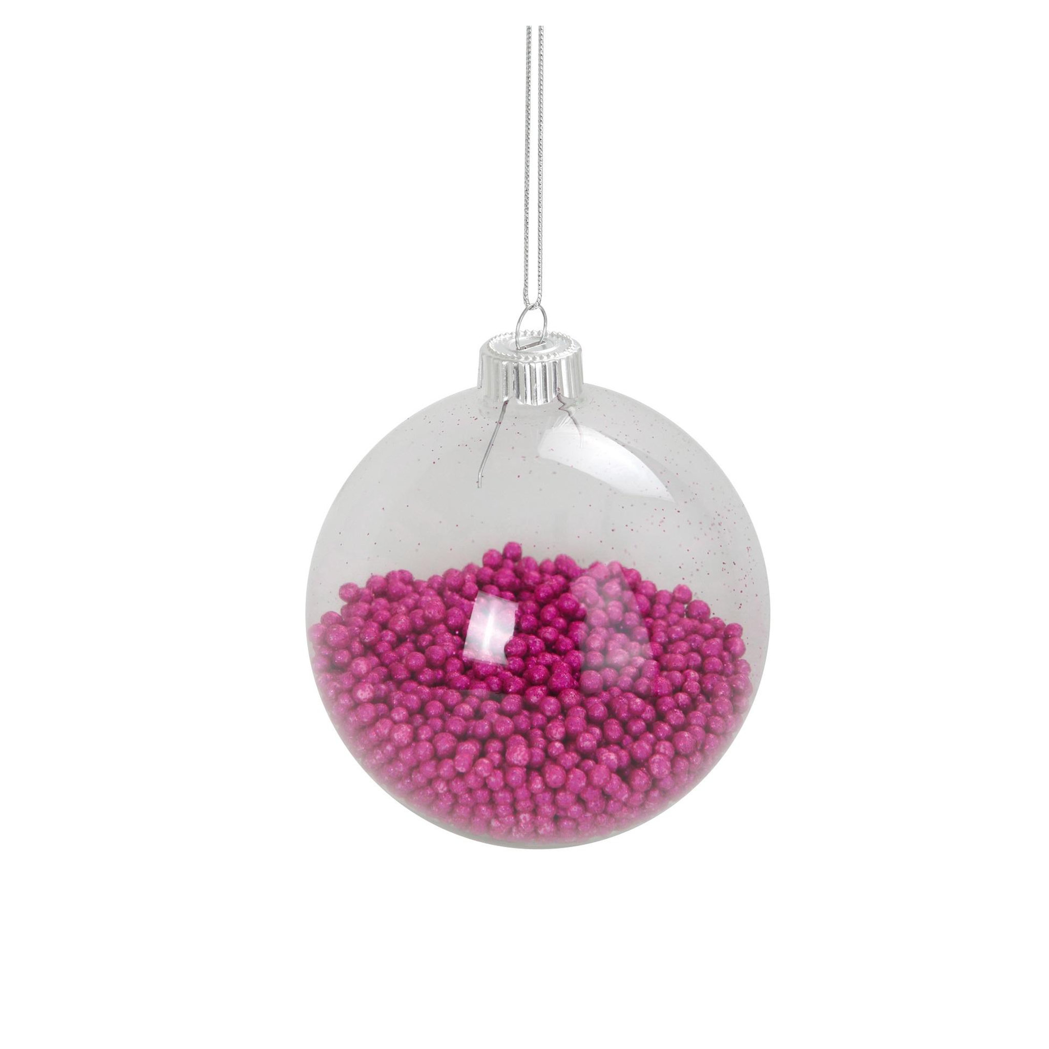 Voir la diapositive 1 : Eden Boule de noël transparente avec billes
