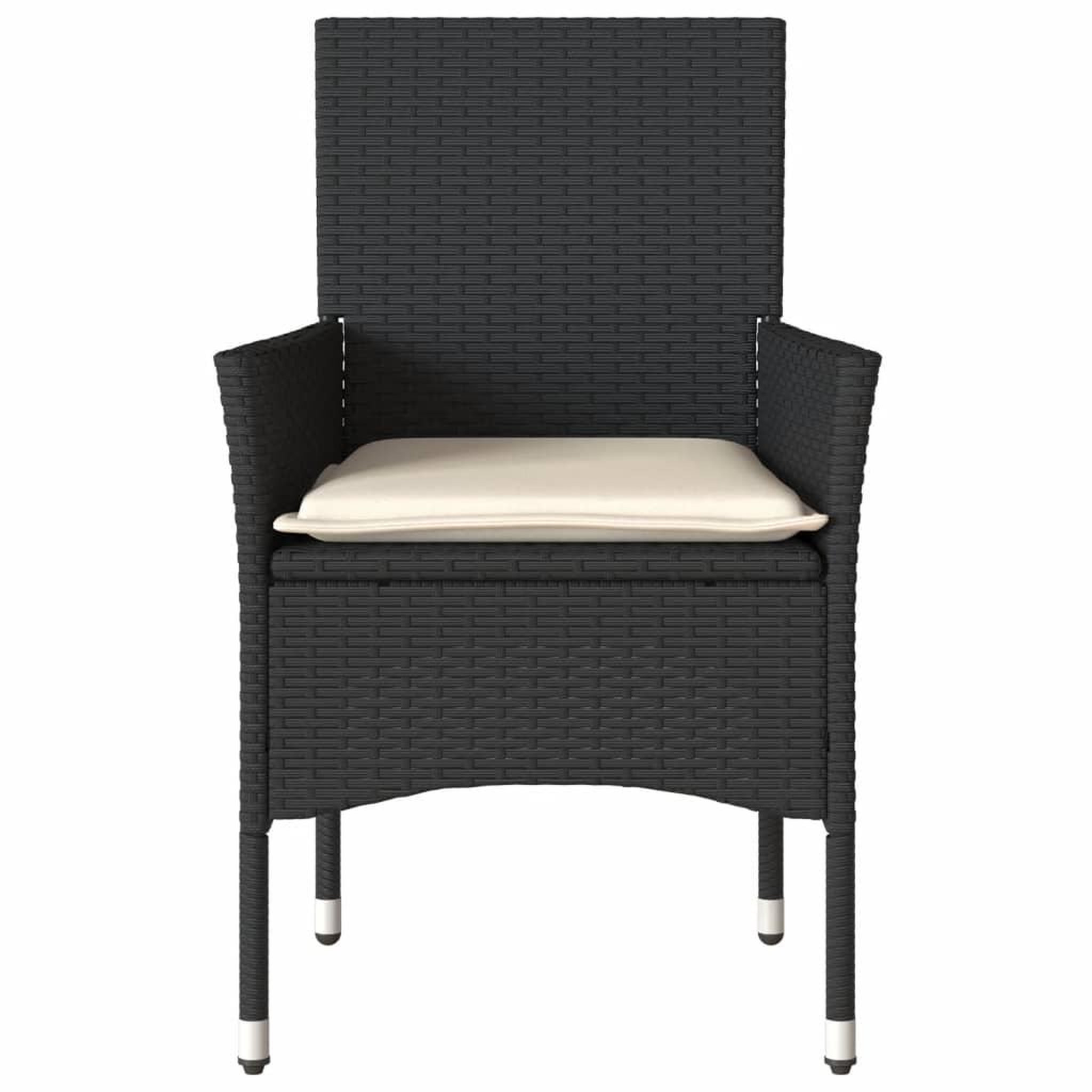 Voir la diapositive 5 : VIDAXL Chaises de jardin avec coussins lot de 2 noir resine tressee