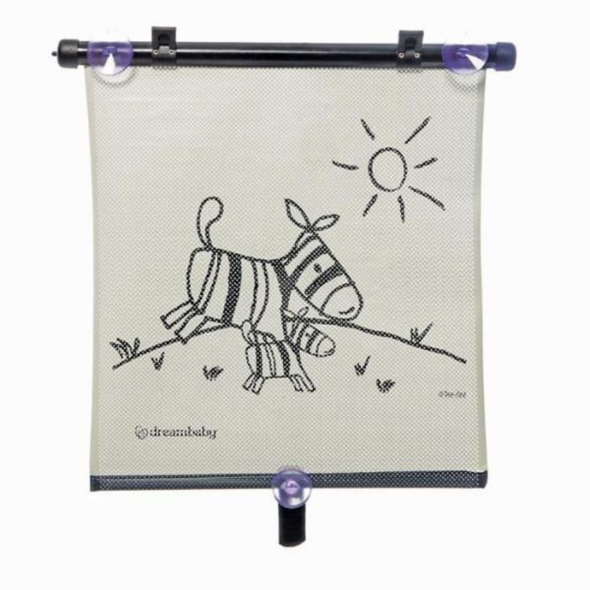 MARKET24 Store enrouleur de fenetre de voiture - DREAMBABY - Double face Zebra & Tigre Print - Réglable 2pcs