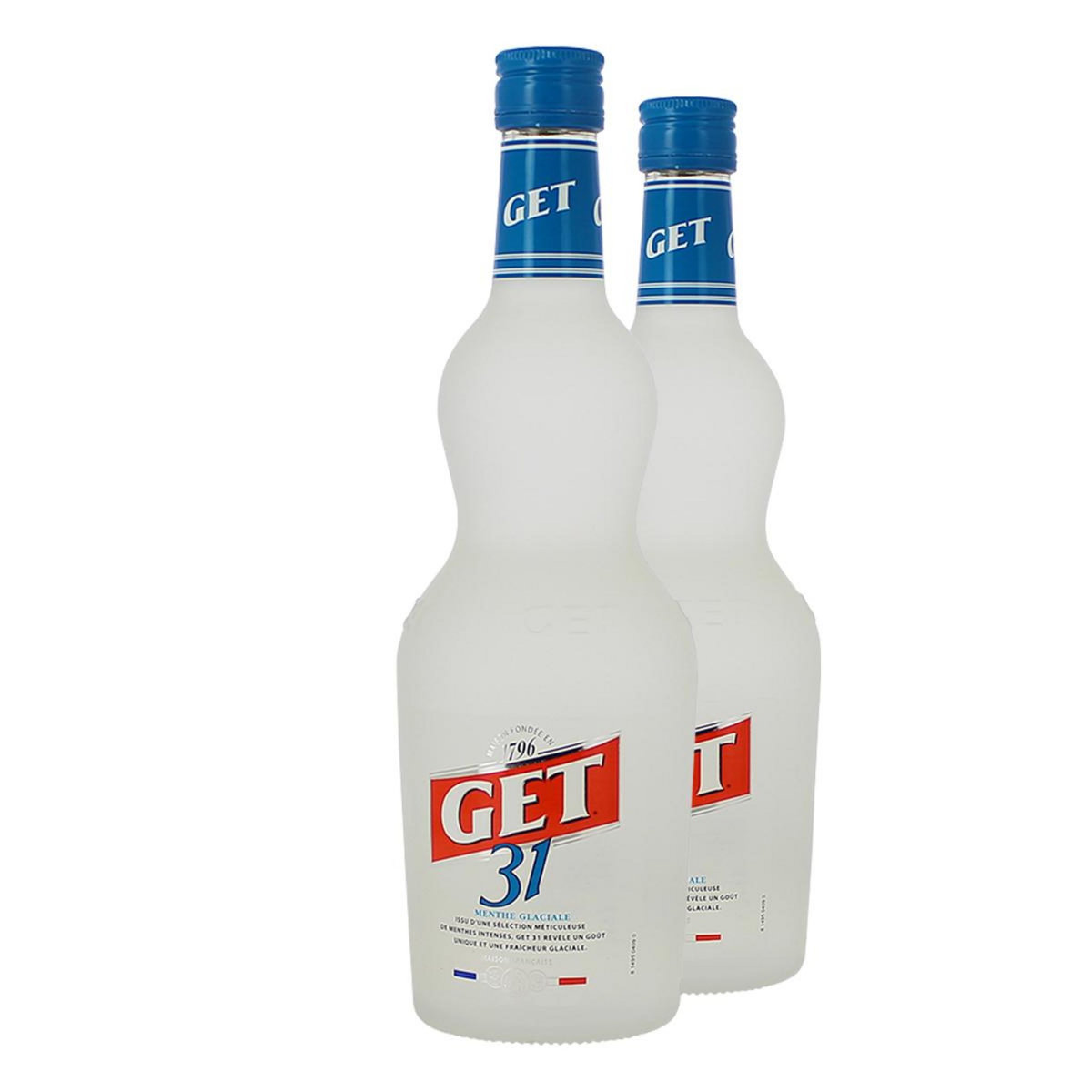 Lot de 2 bouteilles de Liqueur Peppermint Get 31 24% 75cl