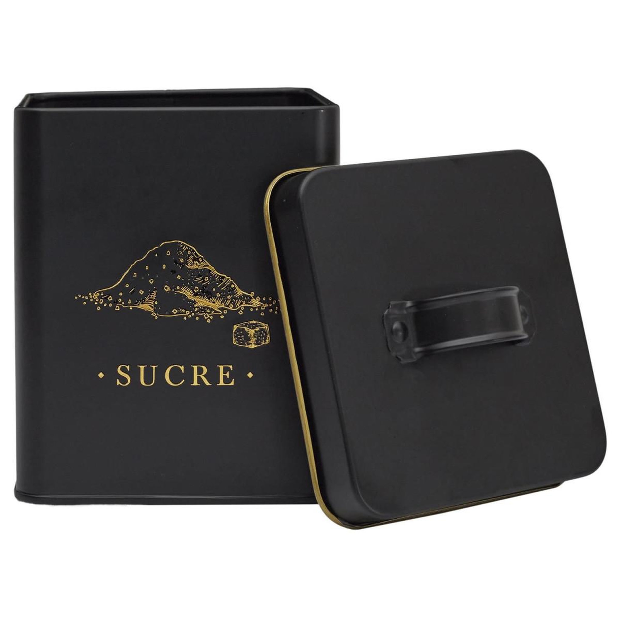 Voir la diapositive 3 : COOK CONCEPT Boîte à sucre en métal  lounge  19cm noir