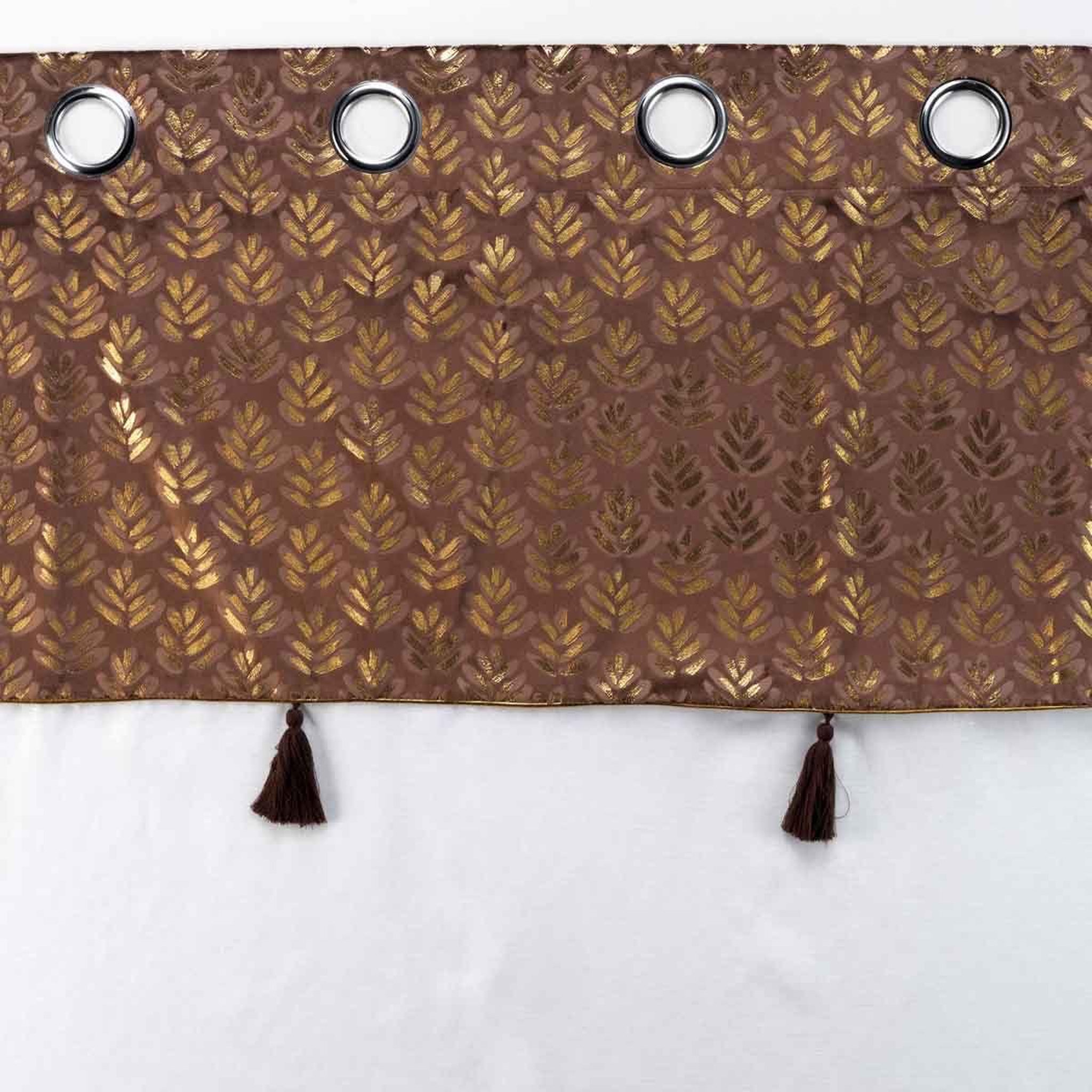 Voir la diapositive 3 : Douceur d'Intérieur Rideau voilage à œillets  evie  140x240cm choco