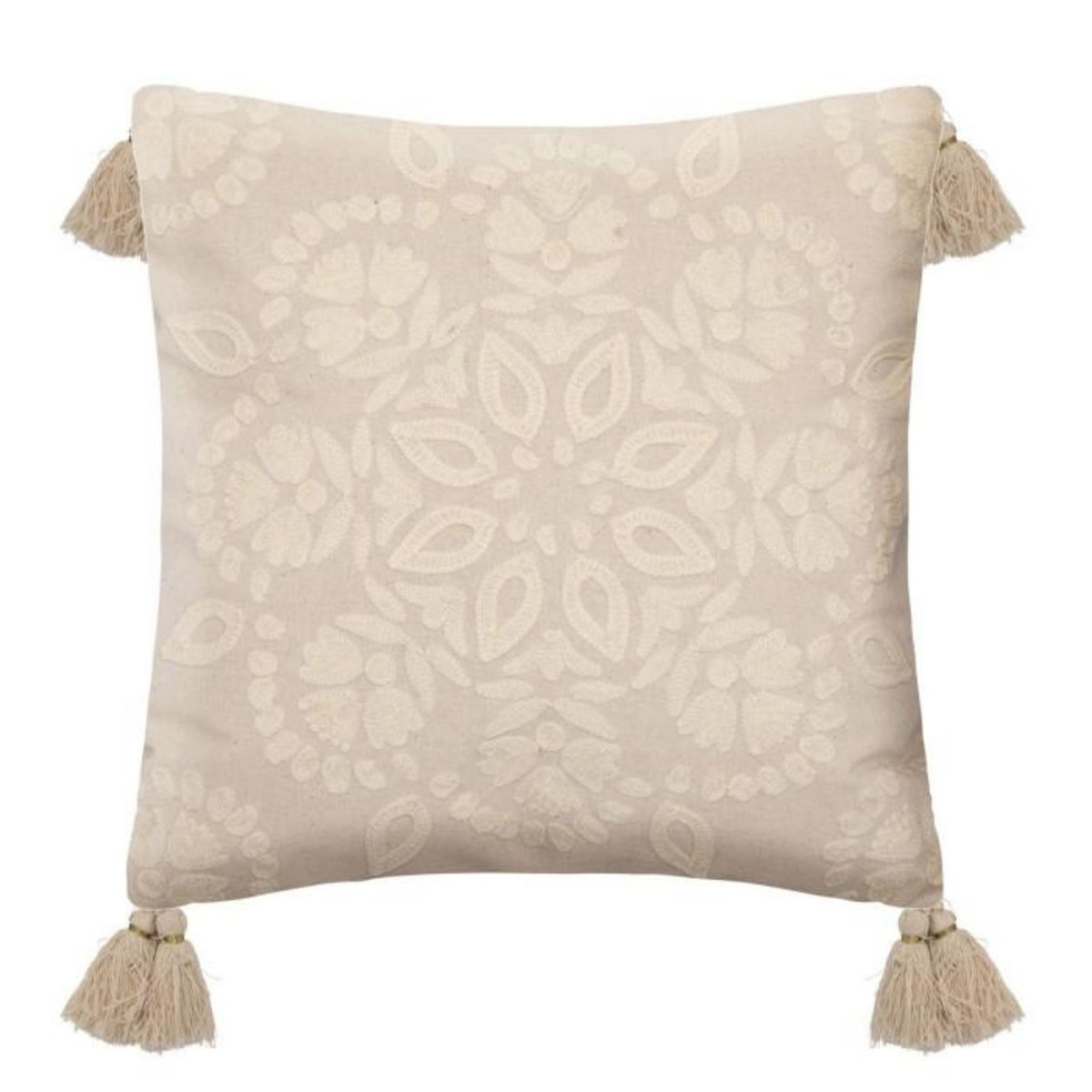 ATMOSPHERA Coussin Déco  Midnight Garden  40x40cm Ivoire