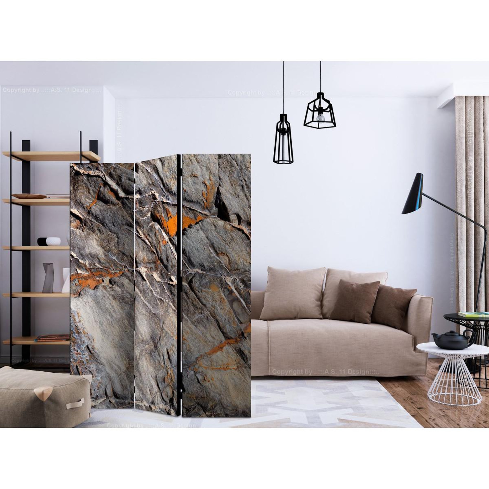 Voir la diapositive 2 : Paris Prix Paravent 3 volets  mountain bastion  135x172cm