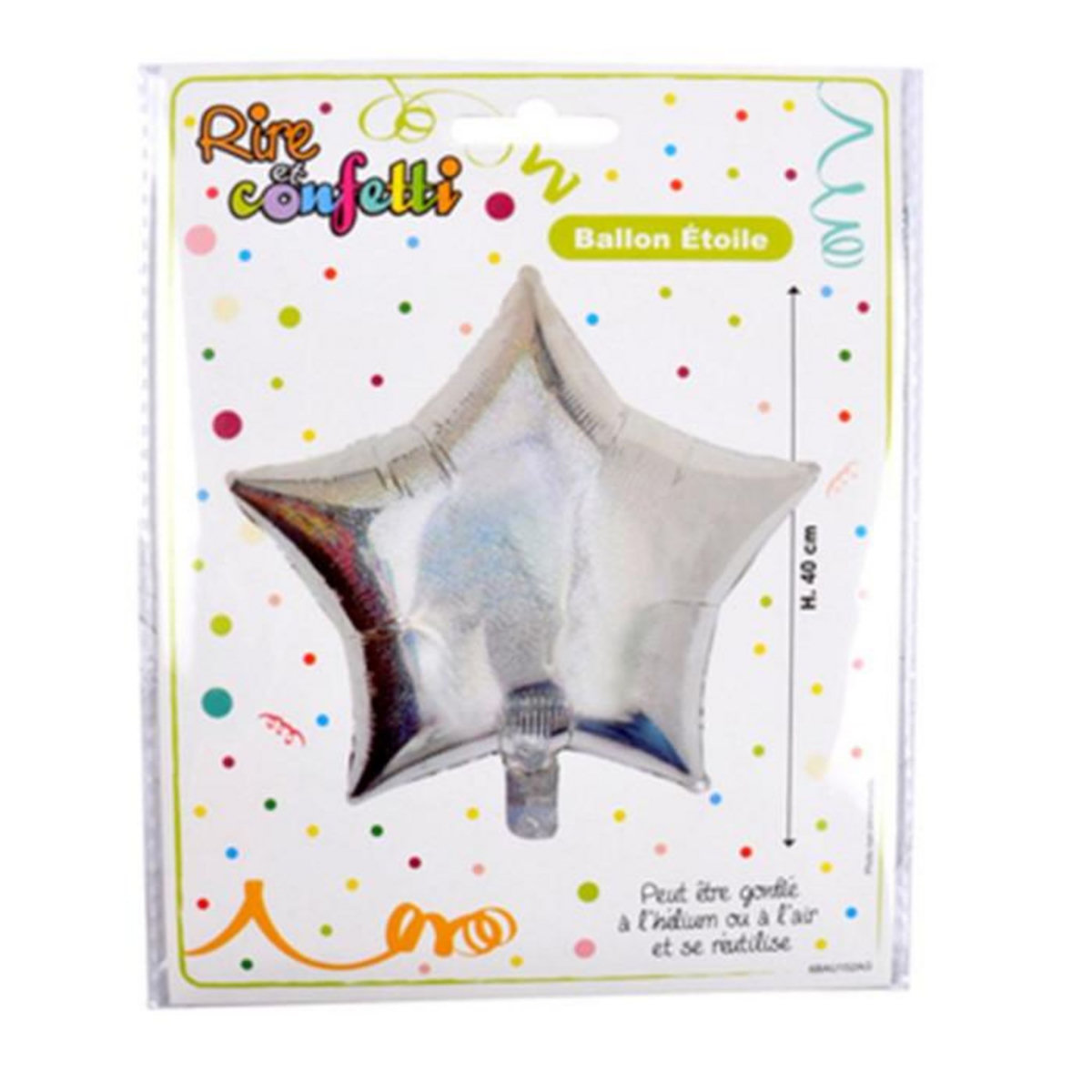 Paris Prix Ballon Gonflable Métallisé  Étoile  40cm Argent