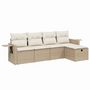 Voir la diapositive 2 : VIDAXL Salon de jardin avec coussins 5 pcs beige resine tressee