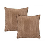 MATELAS POUR TOUS MATELAS POUR TOUS | Lot de 2 coussins velours côtelé MALO | Marron. Coloris disponibles : Marron