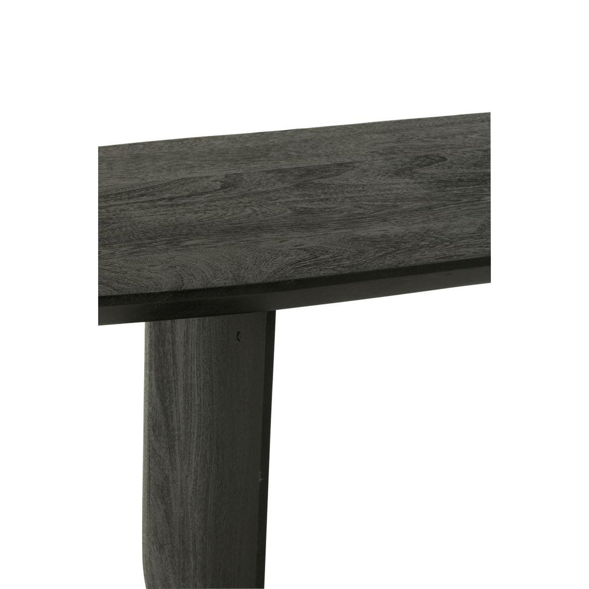 Voir la diapositive 4 : J-LINE Banc en bois  william  190cm noir