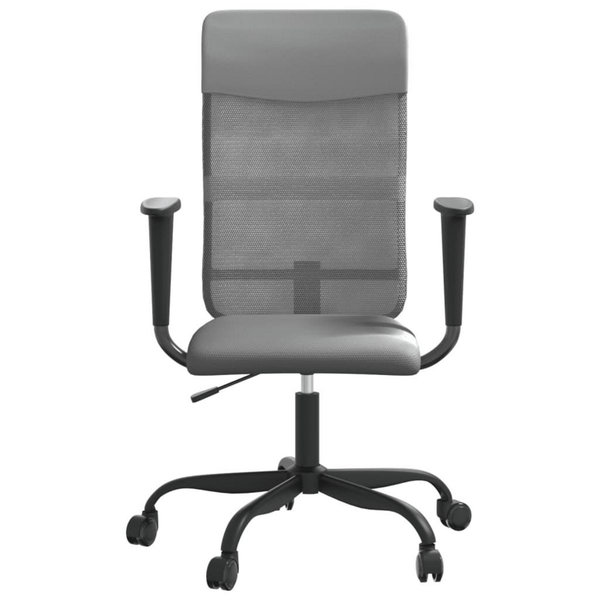 VIDAXL Chaise de bureau reglable en hauteur gris