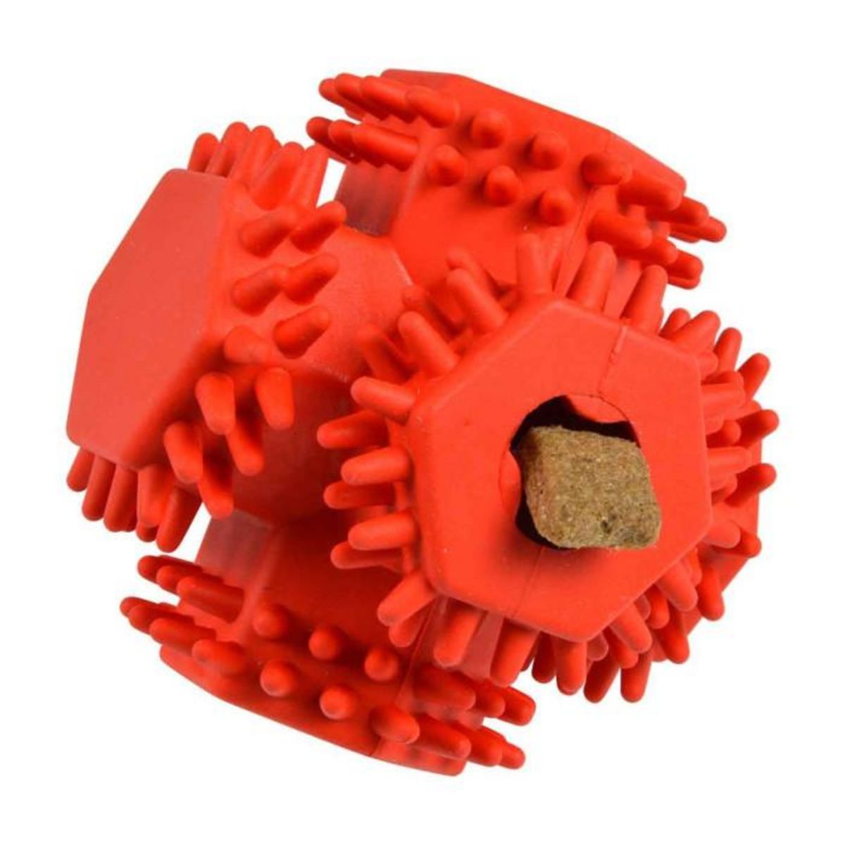Paris Prix Jouet pour Chien Distributeur  Balle Cube  10cm Rouge