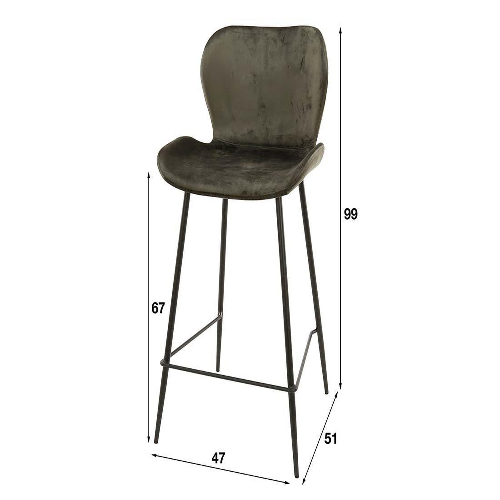 Voir la diapositive 4 : LISA DESIGN Basti - lot de 4 tabourets de bar - en velours doré
