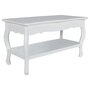 Voir la diapositive 2 : VIDAXL Table basse 2 couches MDF Blanc