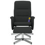 Voir la diapositive 3 : VIDAXL Fauteuil de massage inclinable avec repose-pied noir tissu