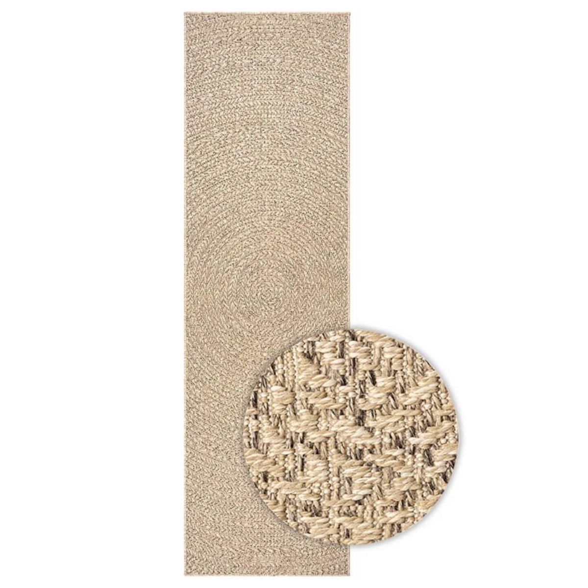 VIDAXL Tapis ZIZUR 80x250 cm aspect de jute interieur et exterieur