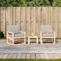 Voir la diapositive 3 : VIDAXL Salon de jardin 3 pcs bois massif douglas