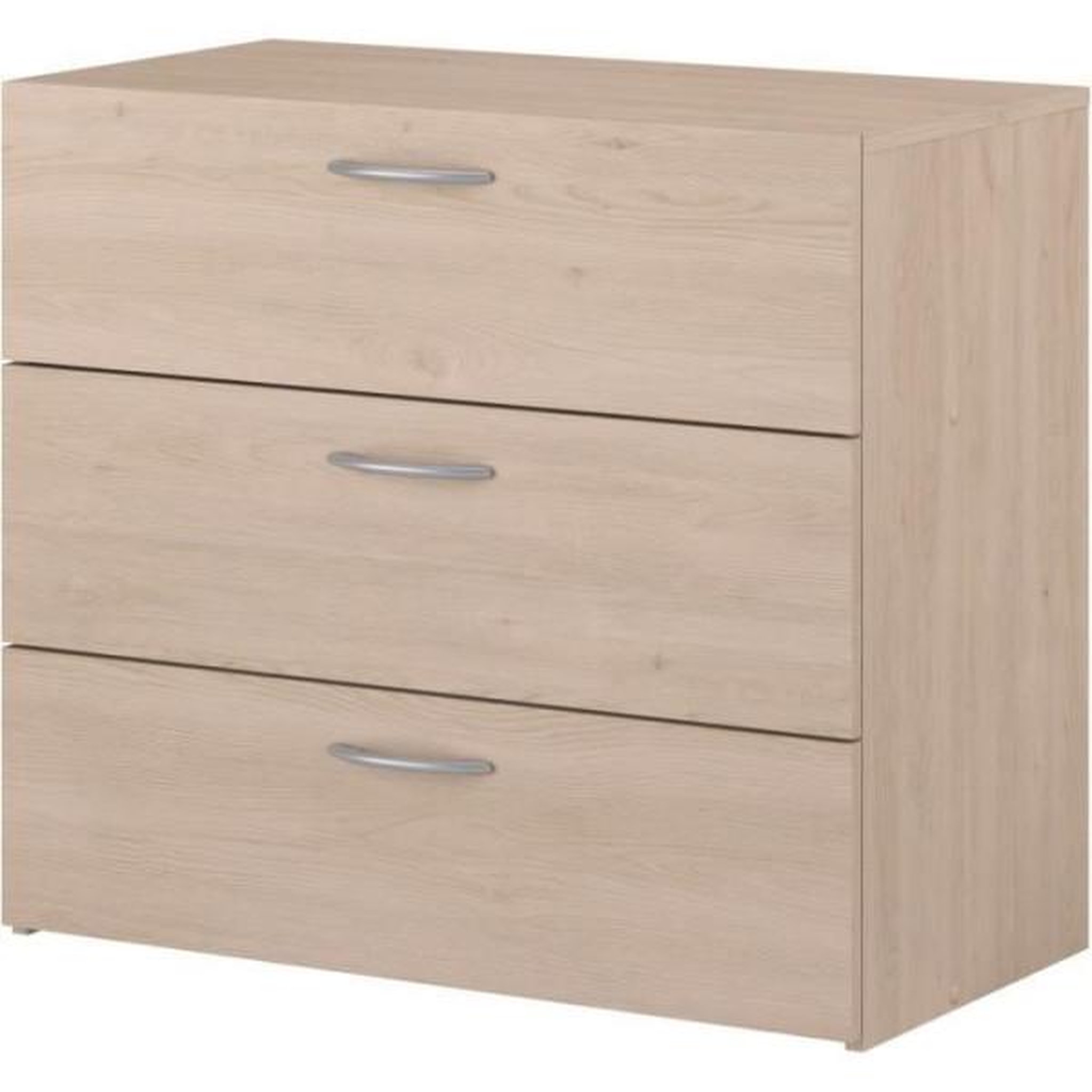Voir la diapositive 3 : PARISOT Commode - easy life - 3 tiroirs - chene - 78,2 x 69,3 x 40,8 - parisot