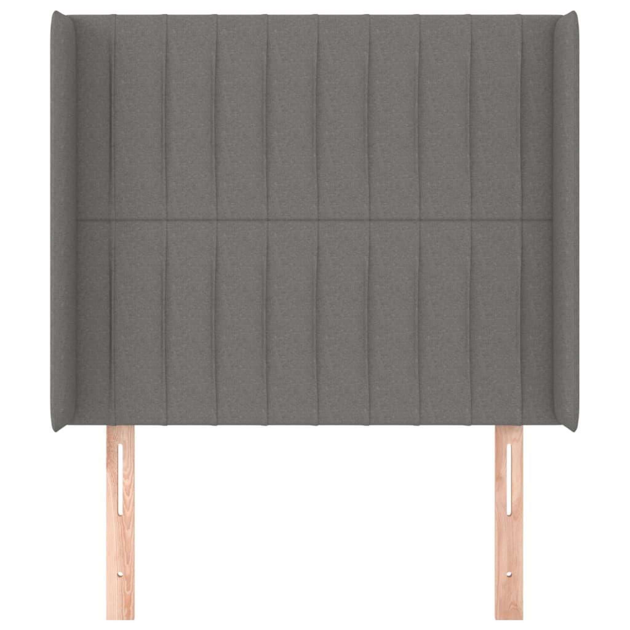 Voir la diapositive 3 : VIDAXL Tete de lit avec oreilles Gris fonce 83x16x118/128 cm Tissu