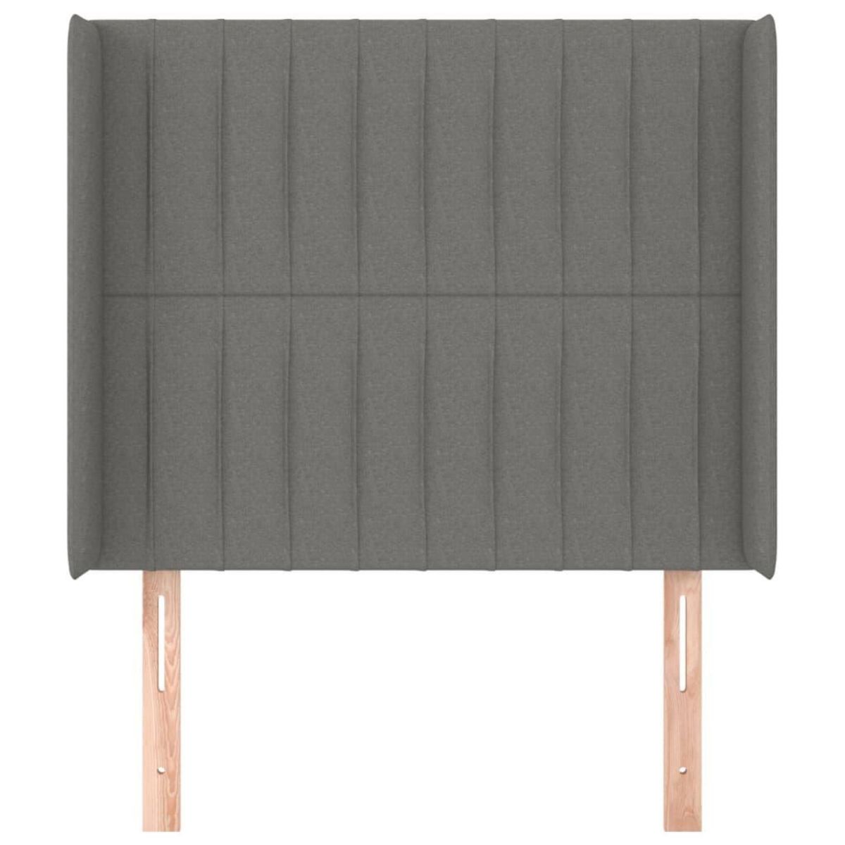 VIDAXL Tete de lit avec oreilles Gris fonce 83x16x118/128 cm Tissu
