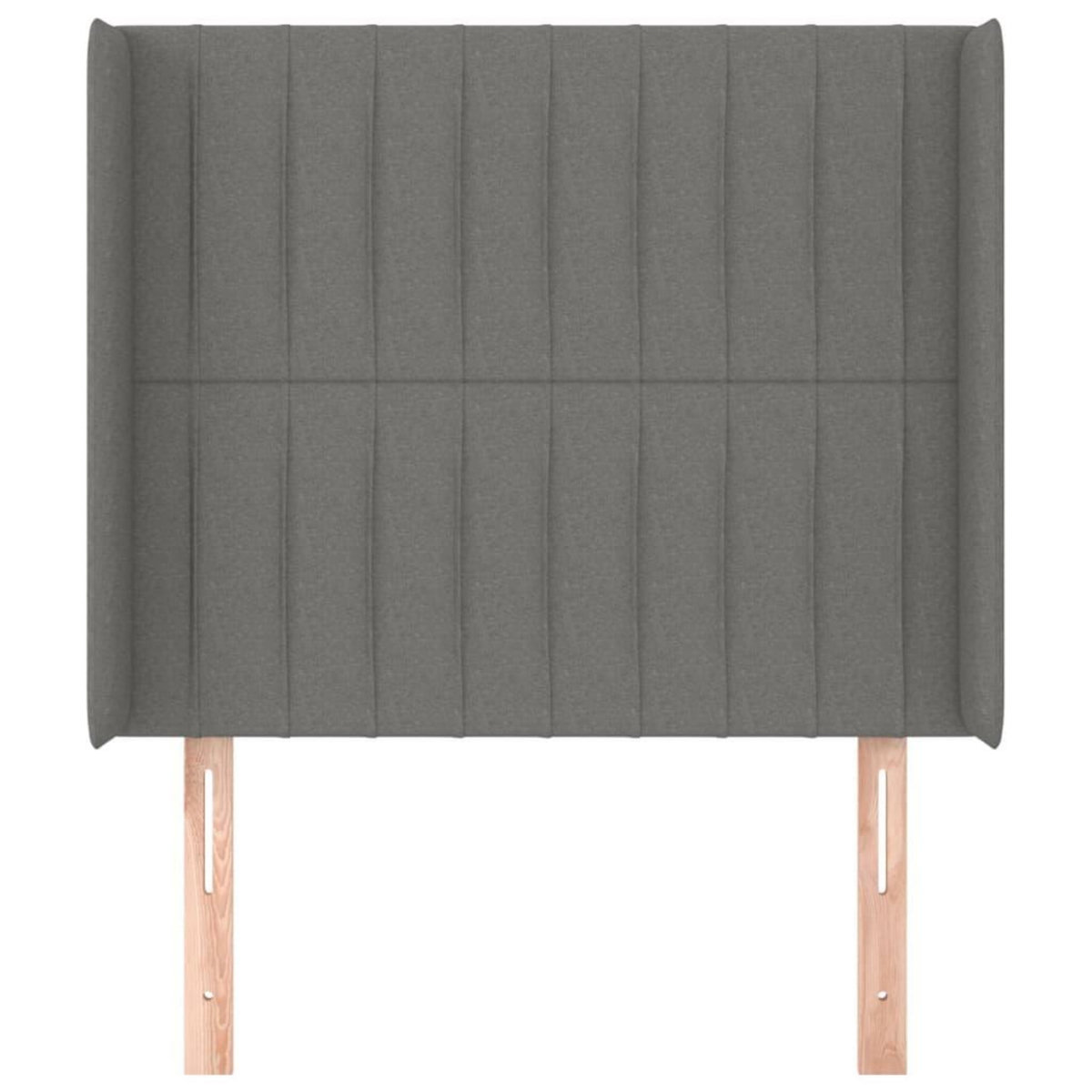 VIDAXL Tete de lit avec oreilles Gris fonce 83x16x118/128 cm Tissu