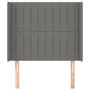 Voir la diapositive 3 : VIDAXL Tete de lit avec oreilles Gris fonce 83x16x118/128 cm Tissu