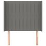 Voir la diapositive 3 : VIDAXL Tete de lit avec oreilles Gris fonce 83x16x118/128 cm Tissu