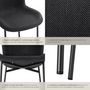 Voir la diapositive 4 : tectake Chaise rembourrée forme ergonomique avec dossier haut Tissu noir/noir