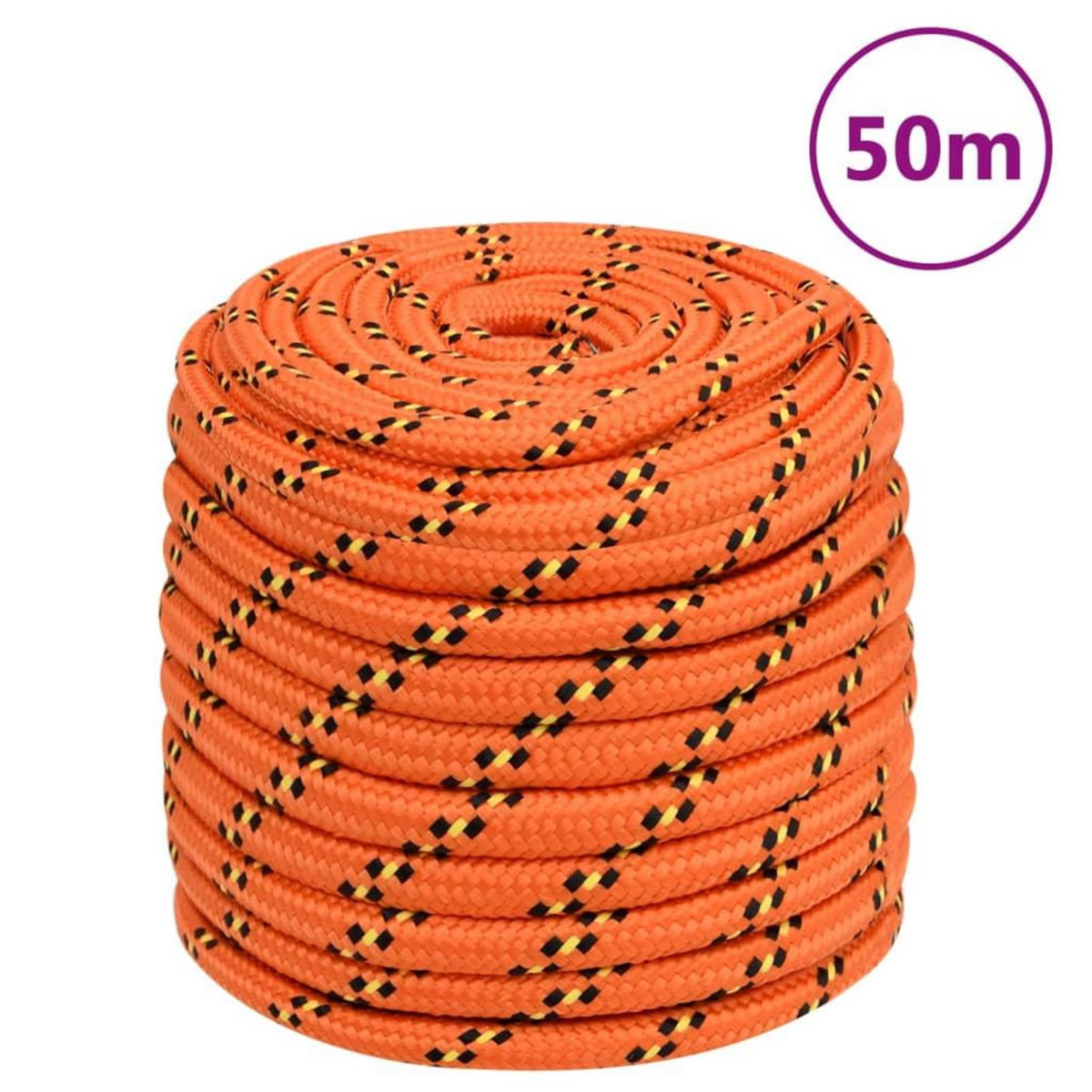 VIDAXL Corde de bateau Orange 16 mm 50 m Polypropylene